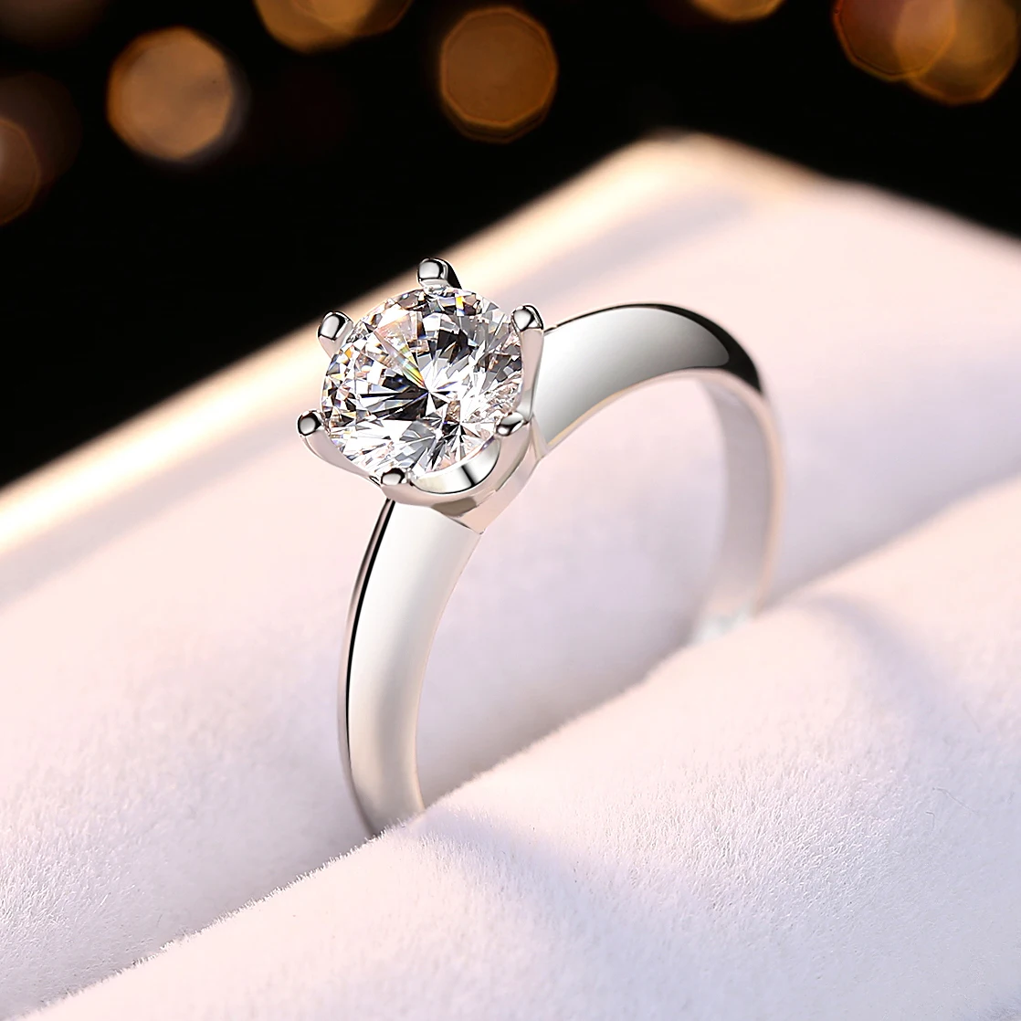 Moissanite Diamond Ring 925 Sterling Silver Engagement Ring Classic Round Women's Wedding Gift Wedding Bands Jewelry KS EAGLE
Moissanite Diamond Ring 925 Sterling Silver Engagement Ring Classic Round Women's Wedding Gift Wedding Bands Jewelry KS EAGLE