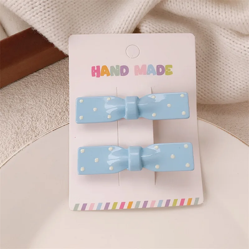 New Bangs Edge Girl's Heart, Versatile Blue Polka Dot Bow Hairpin, Duckbill Clip Hair Accessories
New Bangs Edge Girl's Heart, Versatile Blue Polka Dot Bow Hairpin, Duckbill Clip Hair Accessories