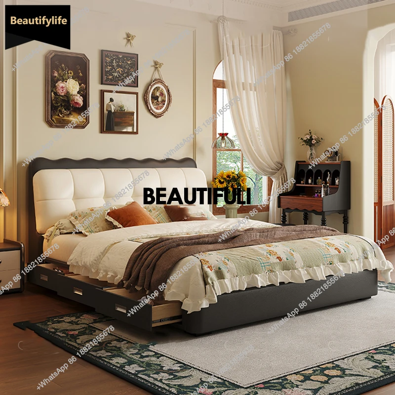 D80 Спинка Кожаная Двуспальная Кровать Роскошный Простой Черный Белый Пол Лофт King Bedroom Современные Ящики Cama De Casal Спальня Furni
D80 Спинка Кожаная Двуспальная Кровать Роскошный Простой Черный Белый Пол Лофт King Bedroom Современные Ящики Cama De Casal Спальня Furni