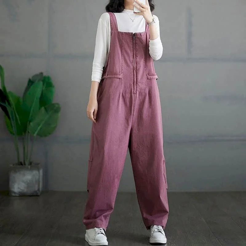 Workwear Jumpsuits Loose Casual Harem Pants Korean Style Jeans Vintage Artistic Rompers One Piece Outfits Autumn Women Clothing
Workwear Jumpsuits Loose Casual Harem Pants Korean Style Jeans Vintage Artistic Rompers One Piece Outfits Autumn Women Clothing