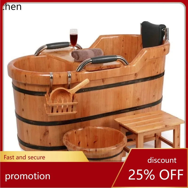 HT Thickened Solid Wood Bathtub for Home Use, Sweat Steaming Adult Bath Tub, Large Bath Bucket
HT Thickened Solid Wood Bathtub for Home Use, Sweat Steaming Adult Bath Tub, Large Bath Bucket