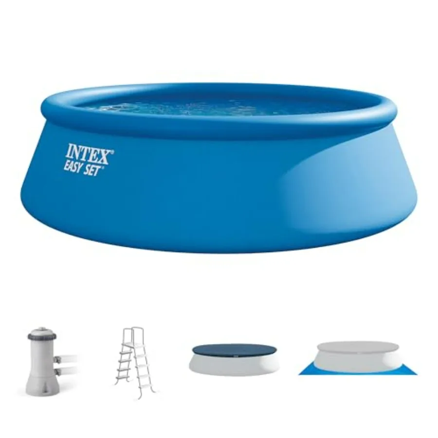Above ground swimming pool set for backyard use, PVC material, blue color, easy setup in 15 minutes
Above ground swimming pool set for backyard use, PVC material, blue color, easy setup in 15 minutes