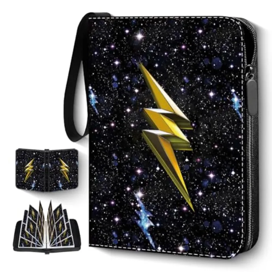 Card Binder for Trading Card with 440 Cards Capacity 55 Pages, Zipper Waterproof PU Leather Toploader with Portable Handle Trad
Card Binder for Trading Card with 440 Cards Capacity 55 Pages, Zipper Waterproof PU Leather Toploader with Portable Handle Trad