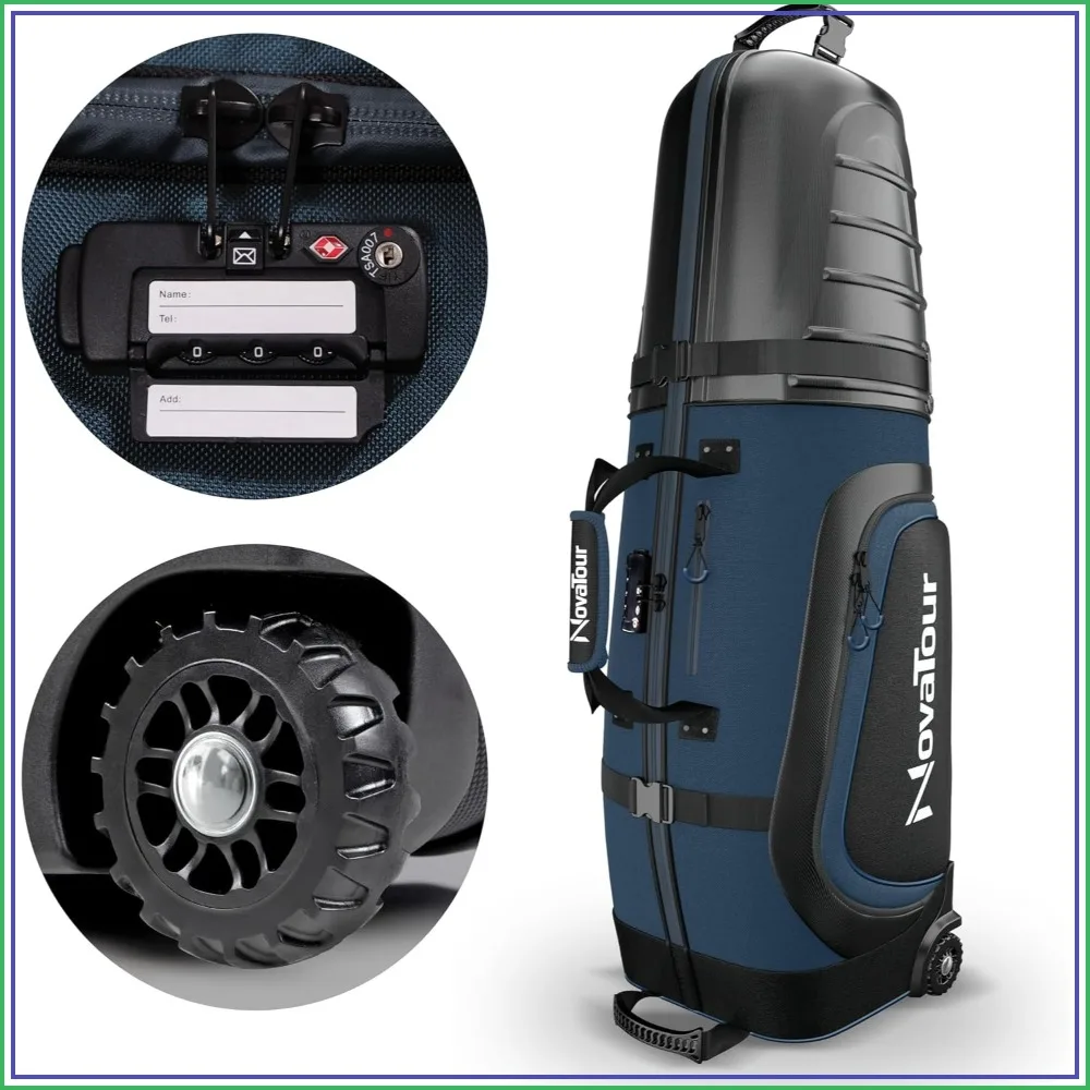 Golf Travel Bag: Hard Case Top, Waterproof Zippers, 1680D Fabric, TSA Lock, Oversized Wheels, Lightweight
Golf Travel Bag: Hard Case Top, Waterproof Zippers, 1680D Fabric, TSA Lock, Oversized Wheels, Lightweight