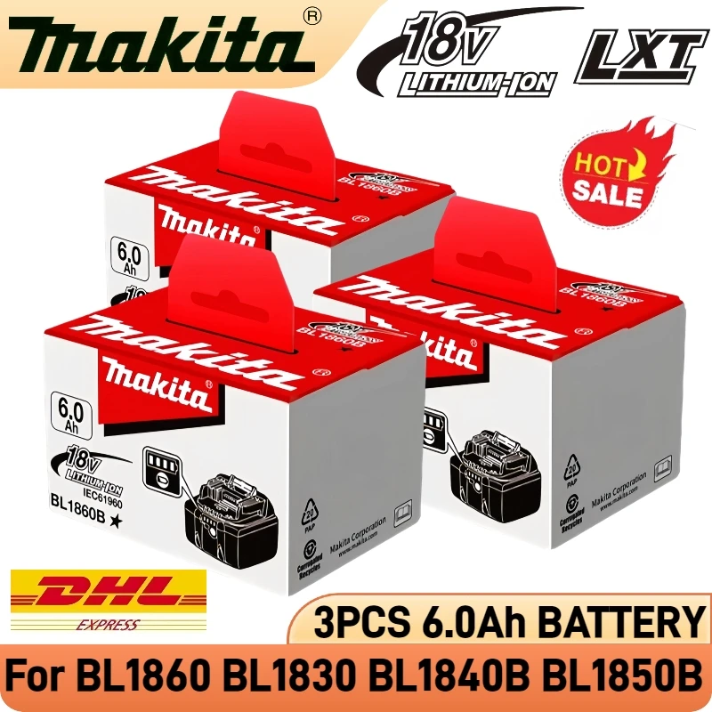 100% Original Makita 18V Battery 5Ah/6Ah,for Makita18V BL1830B BL1840 BL1840B BL1850 BL1860B Batteay 
100% Original Makita 18V Battery 5Ah/6Ah,for Makita18V BL1830B BL1840 BL1840B BL1850 BL1860B Batteay
