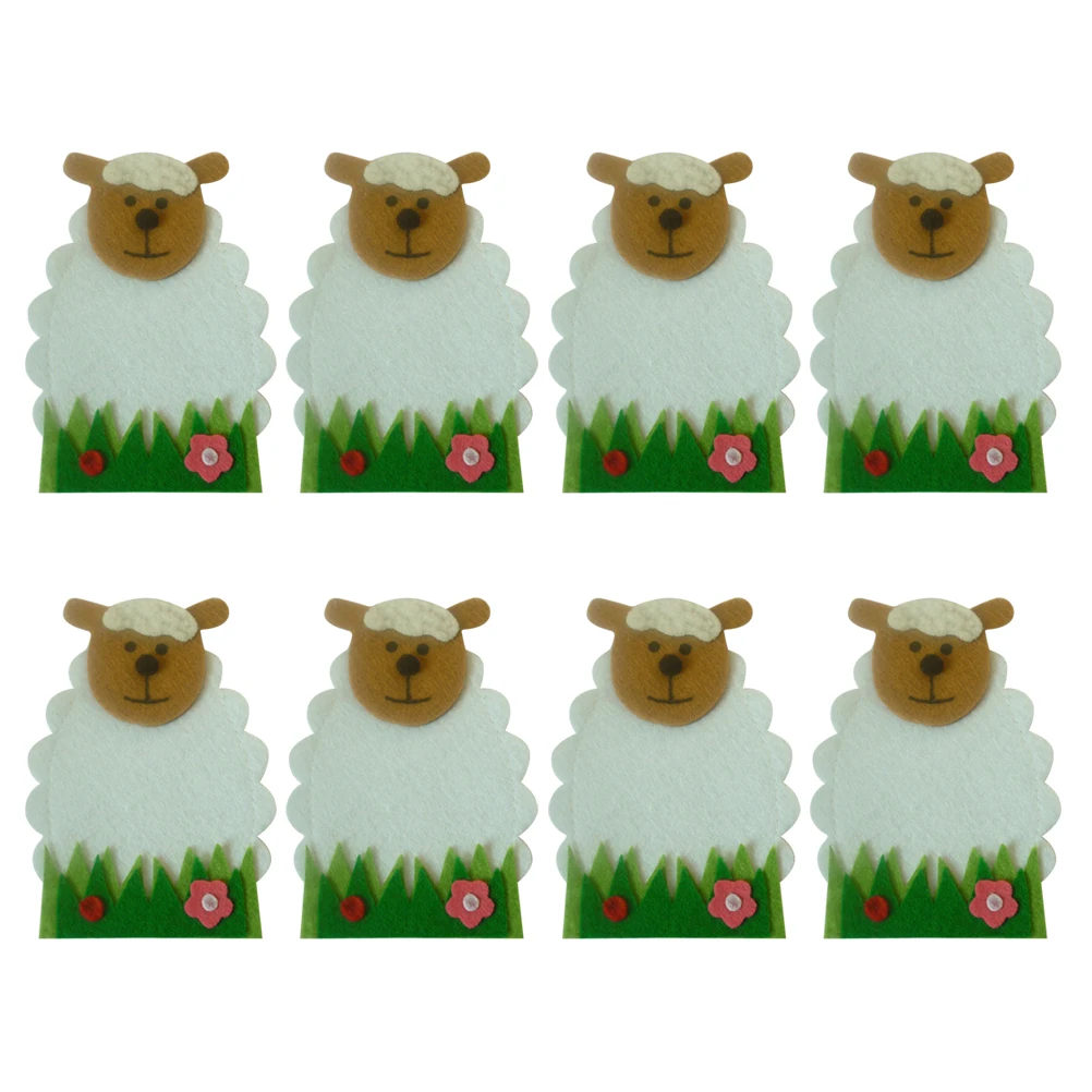 8 Pcs Sheep Design Tableware Covers Bright Color Cloth Cutlery Set Party Favor Easter Decoration Gift Packaging
8 Pcs Sheep Design Tableware Covers Bright Color Cloth Cutlery Set Party Favor Easter Decoration Gift Packaging