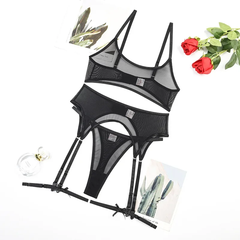 Women Transparent Bra Set Hot Erotic Sexy Costumes Solid Color Underwear Seamless Bra Thong Garters Sexy Lingerie Sets
Women Transparent Bra Set Hot Erotic Sexy Costumes Solid Color Underwear Seamless Bra Thong Garters Sexy Lingerie Sets