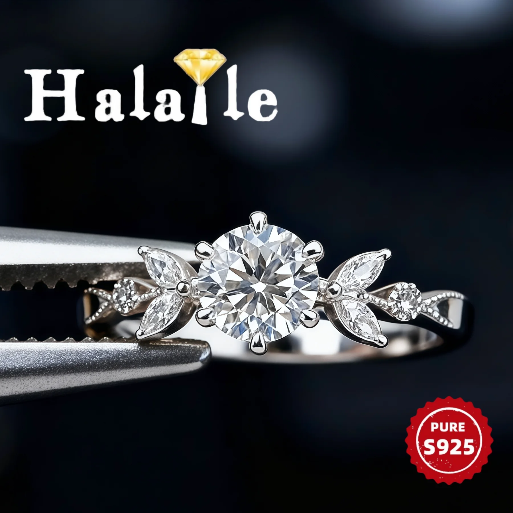 Halaile 1CT VVS1 Moissanite/Zircon Diamond Ring Butterfly Flower 100% S925 Sterling Silver For Women Fine Jewelry Sparkling
Halaile 1CT VVS1 Moissanite/Zircon Diamond Ring Butterfly Flower 100% S925 Sterling Silver For Women Fine Jewelry Sparkling