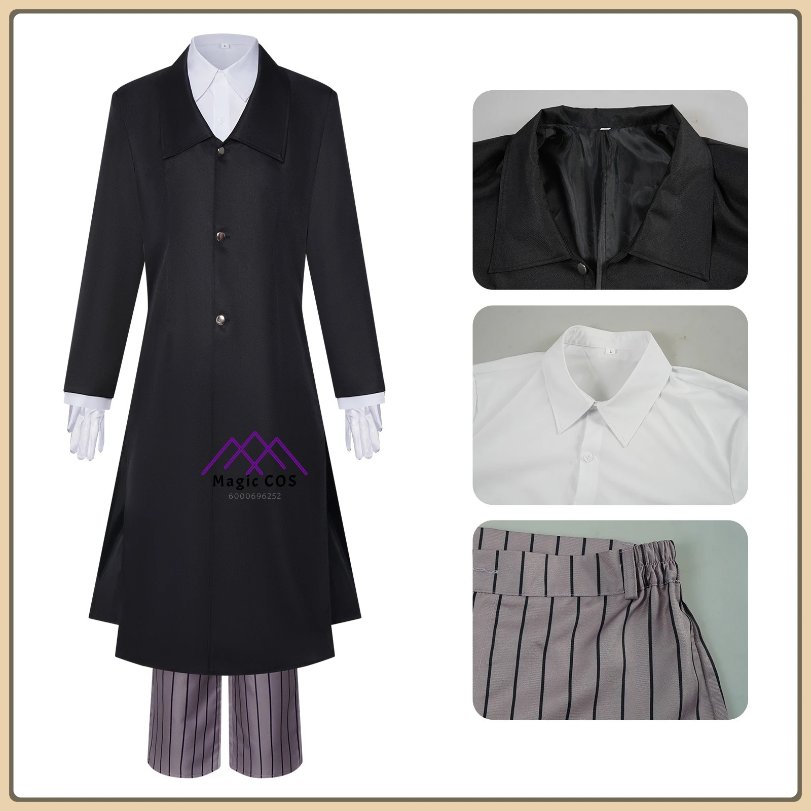 Popular Enmu Role Playing Costume Fashion Black Uniform Set Full Set High Quality Anime Outfit Halloween Party (Male/Female )
Popular Enmu Role Playing Costume Fashion Black Uniform Set Full Set High Quality Anime Outfit Halloween Party (Male/Female )