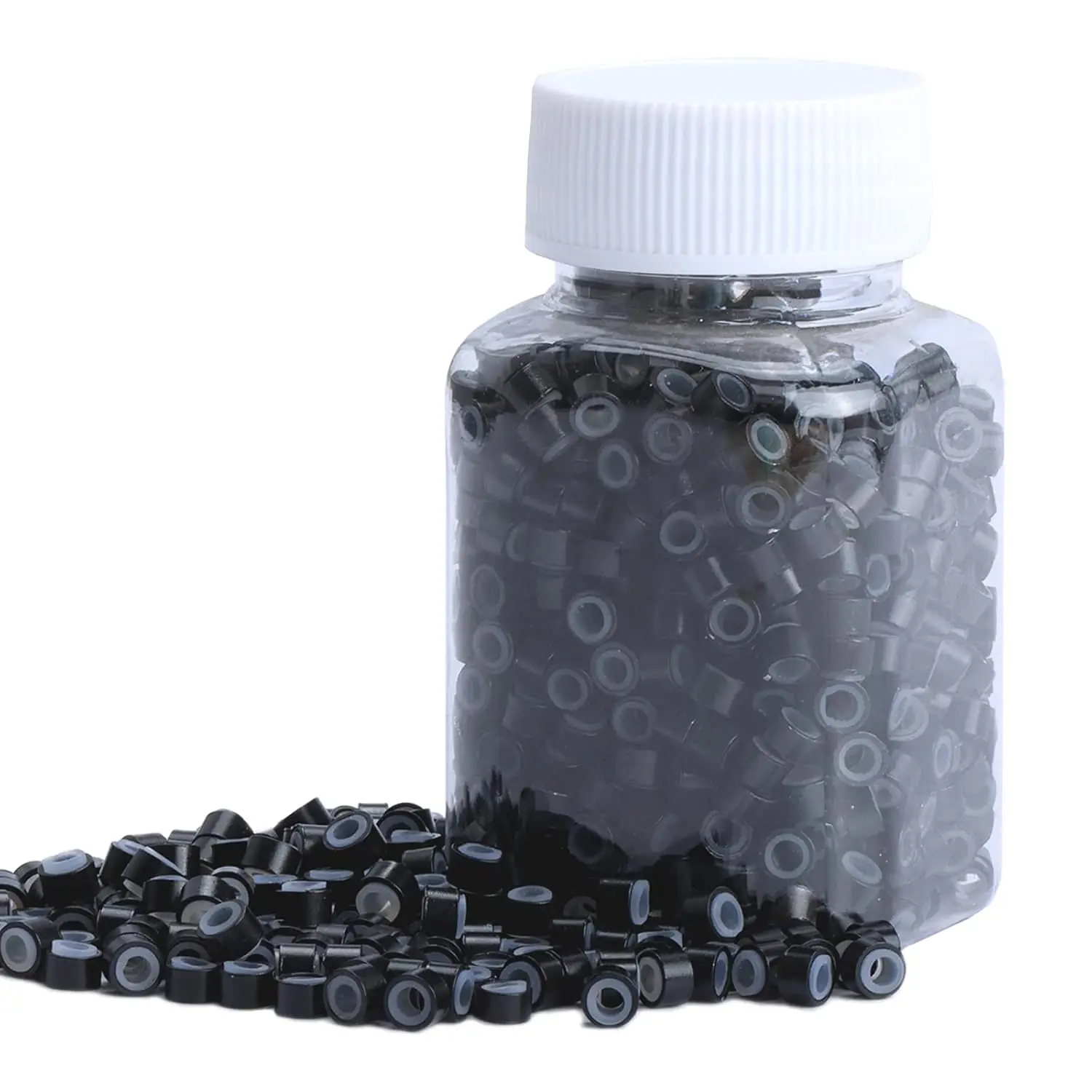 1000Pcs Black Silicone Lined Micro Link Hair Beads, Soft Cushioned Metal Micro Rings for I Tip Hair Extensions, Professional Salon Supplies for Human Hair and Tinsel Hair Installations & DIY Hairstyling.
1000Pcs Black Silicone Lined Micro Link Hair Beads, Soft Cushioned Metal Micro Rings for I Tip Hair Extensions, Professional Salon Supplies for Human Hair and Tinsel Hair Installations & DIY Hairstyling.