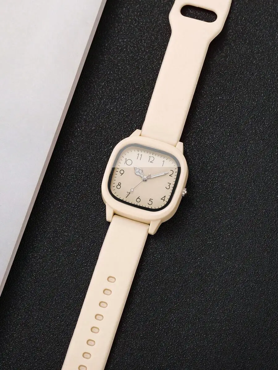 Womens Silicone Quartz Watch Minimalist Square Dial Classic Wristwatch
Womens Silicone Quartz Watch Minimalist Square Dial Classic Wristwatch