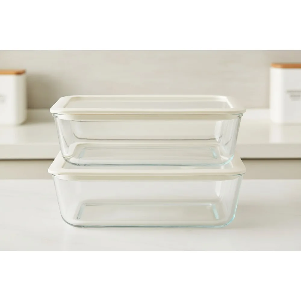 Large Glass Food Storage Containers 2-Pack, Airtight Leakproof with Vent Lid, Microwave & Dishwasher Safe, 87oz Plastic-Free
Large Glass Food Storage Containers 2-Pack, Airtight Leakproof with Vent Lid, Microwave & Dishwasher Safe, 87oz Plastic-Free