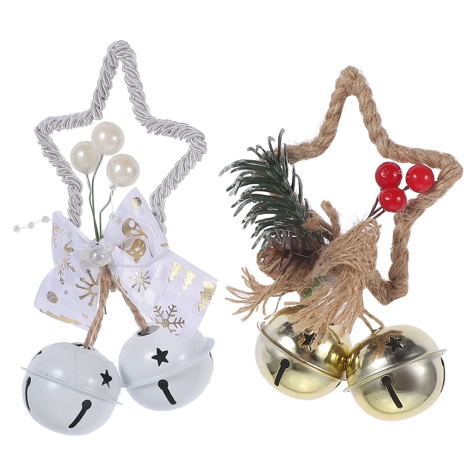 2Pcs Bell naments Christmas Tree Pendant Xmas Hanging Waterproof Golden White DIY Decorations Lightweight Easy Install Holiday 
2Pcs Bell naments Christmas Tree Pendant Xmas Hanging Waterproof Golden White DIY Decorations Lightweight Easy Install Holiday