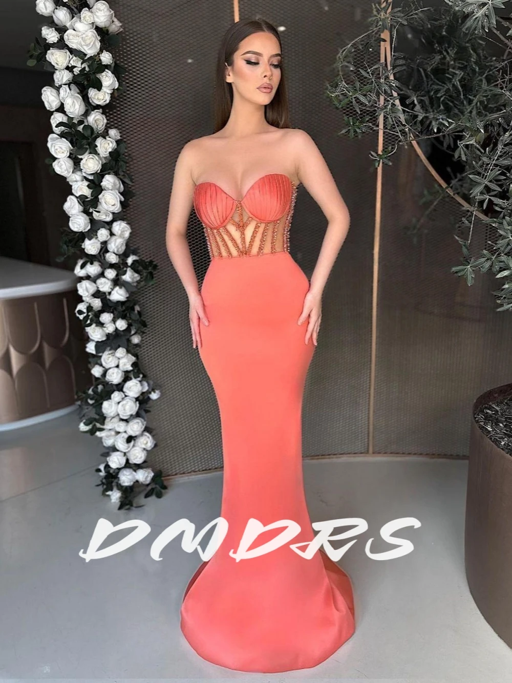 DMDRS Sweetheart Neckline Illusion Corset Evening Dress Graceful Satin Beaded Prom Gown Customized Formal Galas Cocktail Wear
DMDRS Sweetheart Neckline Illusion Corset Evening Dress Graceful Satin Beaded Prom Gown Customized Formal Galas Cocktail Wear