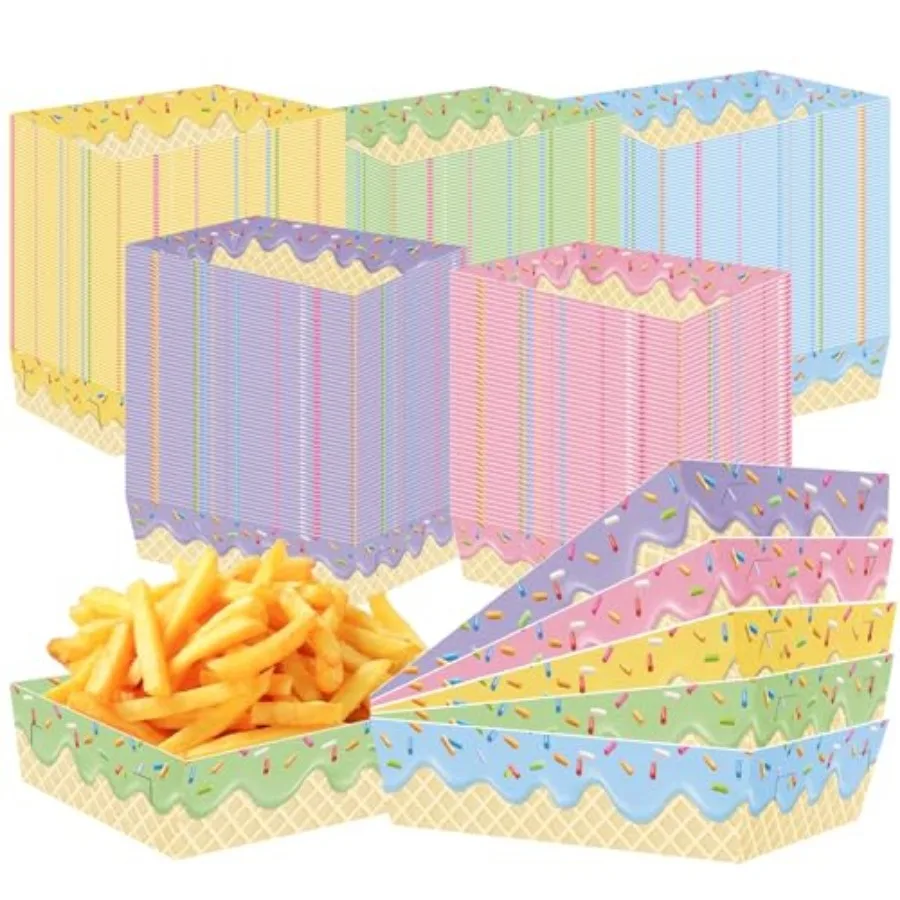 Ice Cream Party Decorations-50Pcs Disposable Boats Paper Food Serving Tray for Girls Baby Shower Ice Cream Birthday Party Suppl
Ice Cream Party Decorations-50Pcs Disposable Boats Paper Food Serving Tray for Girls Baby Shower Ice Cream Birthday Party Suppl