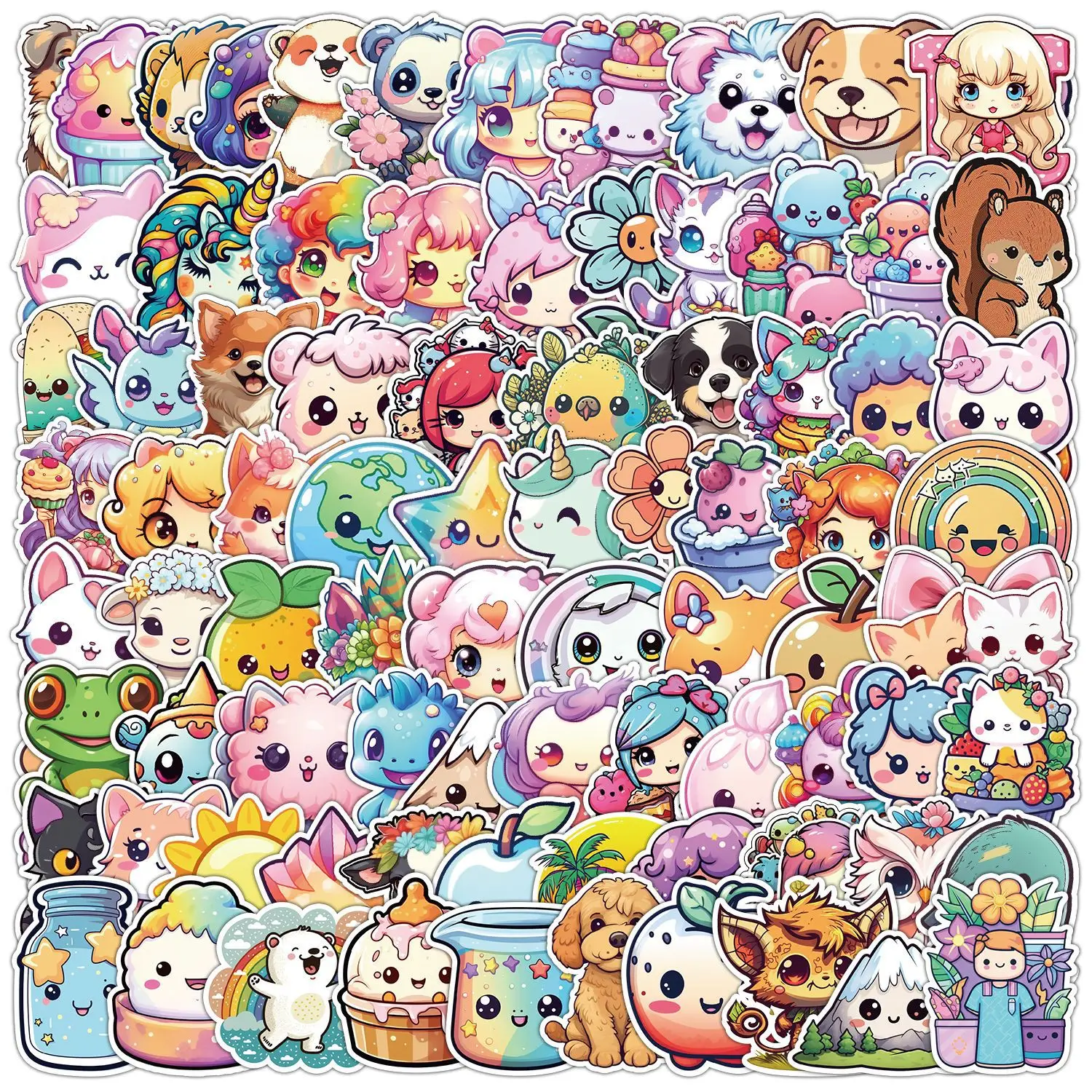 100 Pieces Lovely Cartoon Kawaii Stickers, Waterproof Decorations for Cars, Phones, Laptops & Handmade Journals
100 Pieces Lovely Cartoon Kawaii Stickers, Waterproof Decorations for Cars, Phones, Laptops & Handmade Journals