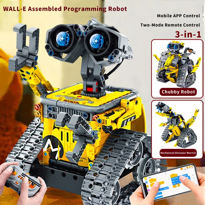 Ruihe Educational Early Education Smart Toys Programmable Robot Wall-E Building Blocks Electric Remote Control Educational Assembly Toys for Children Boys
Ruihe Educational Early Education Smart Toys Programmable Robot Wall-E Building Blocks Electric Remote Control Educational Assembly Toys for Children Boys