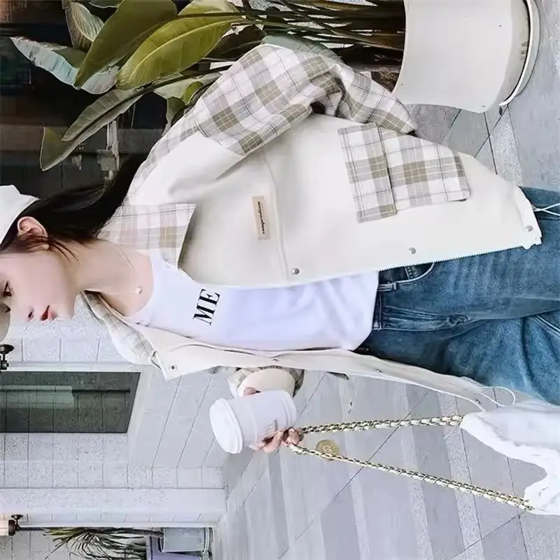 Korean Join Together Plaid Coat Spring Autumn Women's 2026 New Female High-Grade Slim Jacket New Casual Windbreaker Outwear
Korean Join Together Plaid Coat Spring Autumn Women's 2026 New Female High-Grade Slim Jacket New Casual Windbreaker Outwear