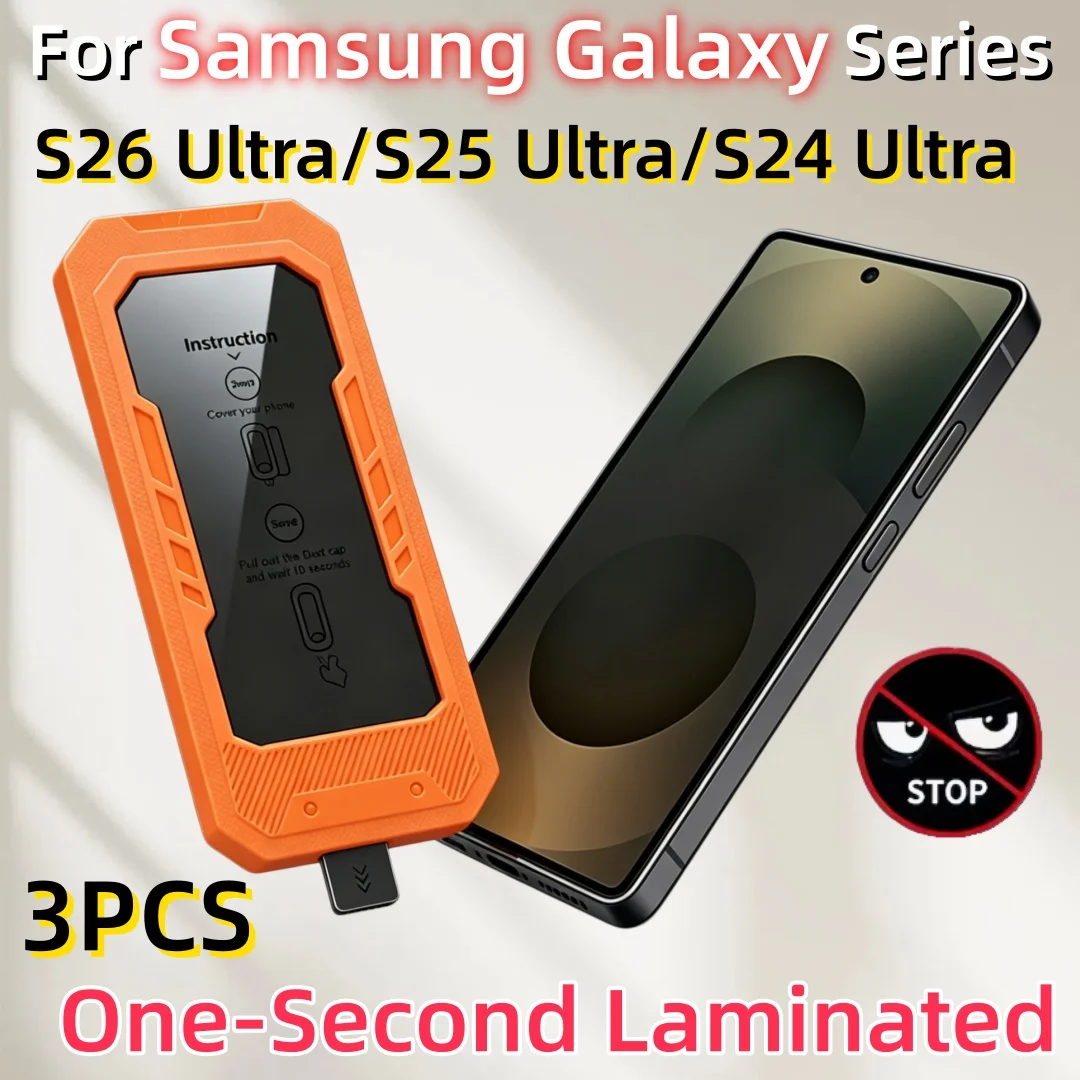 3Pcs For Samsung Galaxy S26 Ultra S25 edge S26Plus S24 Screen Protector Anti-Spy Tempered Glass Protector 9H Fingerprint
3Pcs For Samsung Galaxy S26 Ultra S25 edge S26Plus S24 Screen Protector Anti-Spy Tempered Glass Protector 9H Fingerprint