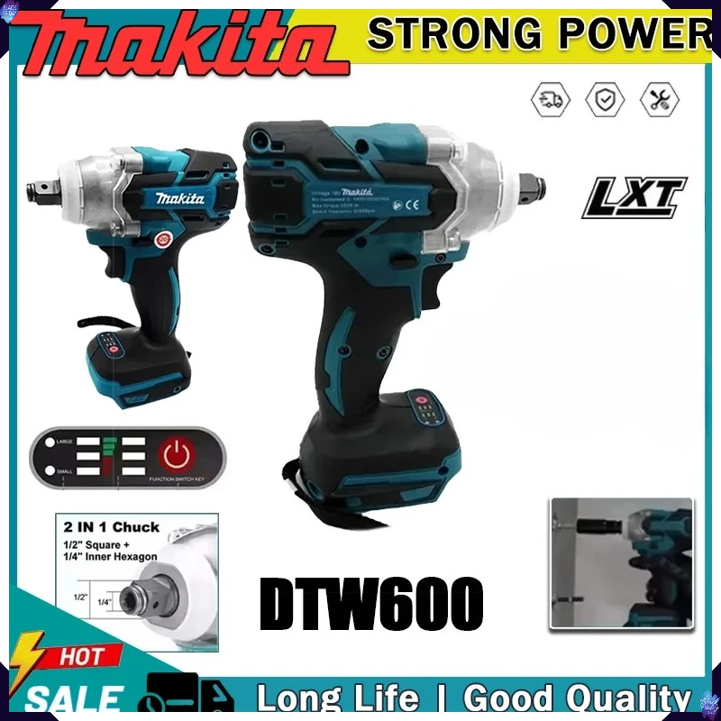 Makita DTW600 High Torque Power Tools Brushless Electric Wrench Impact Wrench Cordless Auto Repair Rechargeable Tool
Makita DTW600 High Torque Power Tools Brushless Electric Wrench Impact Wrench Cordless Auto Repair Rechargeable Tool