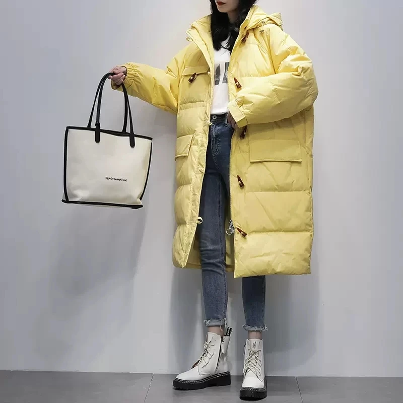 2022 Women's Winter New Long 90% White Duck Down Coats Female Solid Color Hooded Jackets Ladies Loose Thicken Warm Outerwear
2022 Women's Winter New Long 90% White Duck Down Coats Female Solid Color Hooded Jackets Ladies Loose Thicken Warm Outerwear