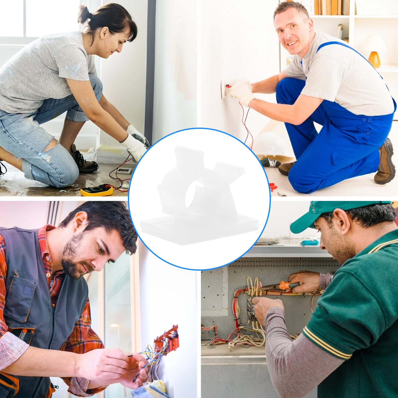 100Pcs Cable Clips Durable Plastic Self Adhesive Cord Holders Cable Organizer Wire Management Tool Cord Organizer for Desk 
100Pcs Cable Clips Durable Plastic Self Adhesive Cord Holders Cable Organizer Wire Management Tool Cord Organizer for Desk