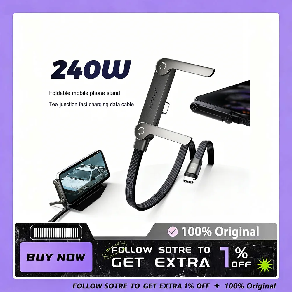 2-в-1 240 Вт Складной держатель для телефона с быстрой зарядкой Кабель для передачи данных Кабель для быстрой зарядки Телефон Планшет Складной держатель
2-в-1 240 Вт Складной держатель для телефона с быстрой зарядкой Кабель для передачи данных Кабель для быстрой зарядки Телефон Планшет Складной держатель