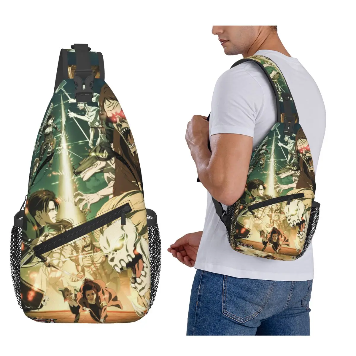 Attack On Titan Chest Bag Men Sling Crossbody Backpack Chest Bag Traveling Hiking Daypack Shoulder Bag
Attack On Titan Chest Bag Men Sling Crossbody Backpack Chest Bag Traveling Hiking Daypack Shoulder Bag