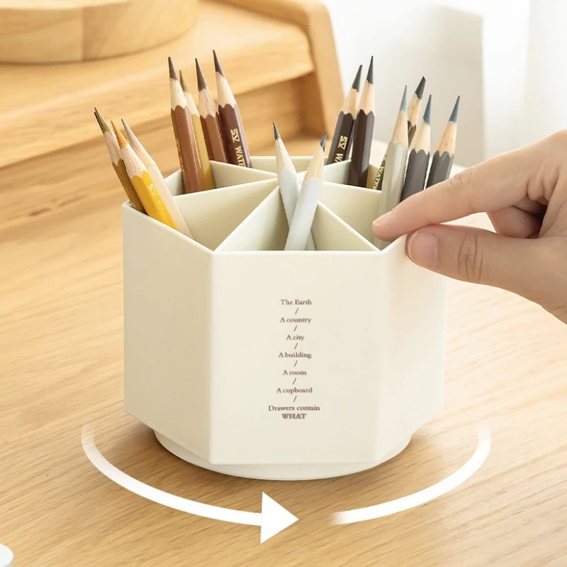 Simple Six-grid Pen Bucket Rotatable Pen Bucket Large Capacity Student Office Desktop Storage Box Multifunctional Pen Insert
Simple Six-grid Pen Bucket Rotatable Pen Bucket Large Capacity Student Office Desktop Storage Box Multifunctional Pen Insert