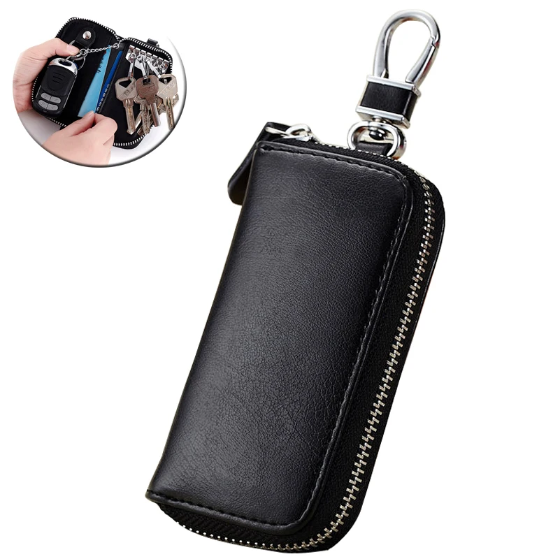 Genuine Leather Man Key Wallets Short Square Cowhide ID Card Holder Zipper Multi-function Car Keychain Housekeeper Key Organizer
Genuine Leather Man Key Wallets Short Square Cowhide ID Card Holder Zipper Multi-function Car Keychain Housekeeper Key Organizer