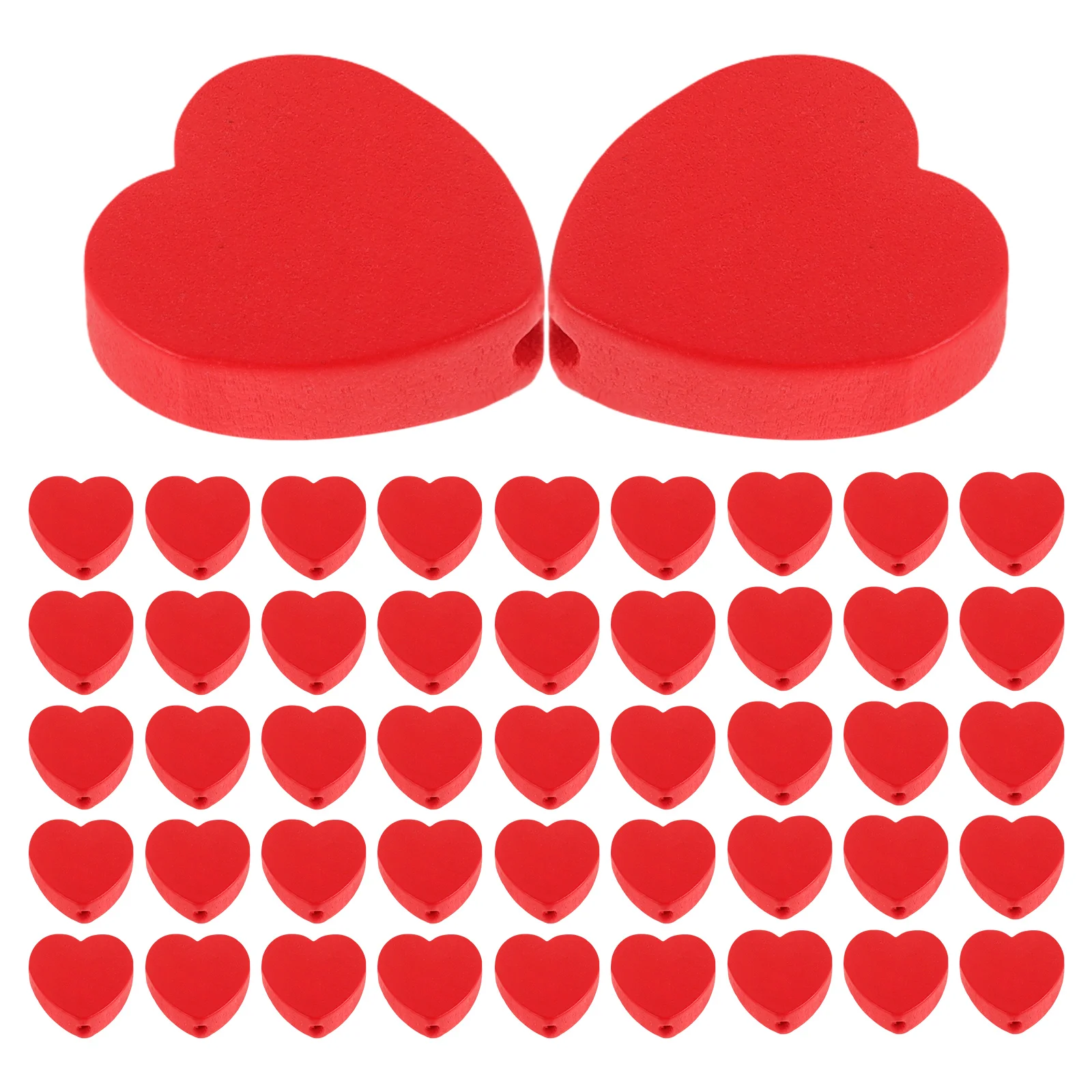 100pcs Heart Shape Wooden Beads for Jewelry Making Valentine's Day Crafts Love Heart Beads Wood Craft Necklace Decorations Red
100pcs Heart Shape Wooden Beads for Jewelry Making Valentine's Day Crafts Love Heart Beads Wood Craft Necklace Decorations Red
