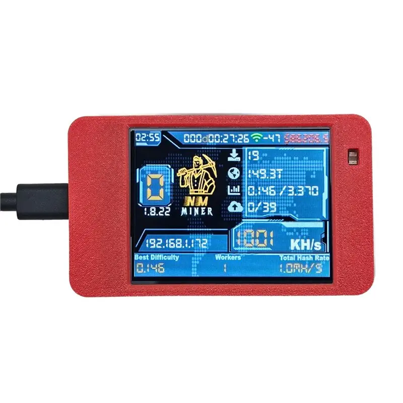 New--Nmminer 1000KH/Snerdminer BTC Solo Miner 2.8 Inch Color Display Bitcoin Crypto Solo Lottery Miner For Home Office
New--Nmminer 1000KH/Snerdminer BTC Solo Miner 2.8 Inch Color Display Bitcoin Crypto Solo Lottery Miner For Home Office