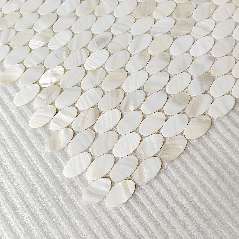 28.5x29.5cm Pure White Oval Shell Mosaic Tile 0.2cm Bathroom Living Room Balcony Background Wall Decoration Self-adhesive Tiles
28.5x29.5cm Pure White Oval Shell Mosaic Tile 0.2cm Bathroom Living Room Balcony Background Wall Decoration Self-adhesive Tiles
