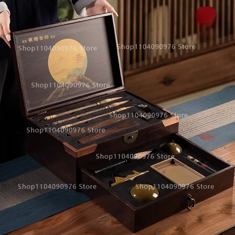 Qianli Jiangshan Study Four Treasures Set Inkstone Brush Calligraphy Hanger Special Pen Ink Paper Inkstone Entry Full Set
Qianli Jiangshan Study Four Treasures Set Inkstone Brush Calligraphy Hanger Special Pen Ink Paper Inkstone Entry Full Set