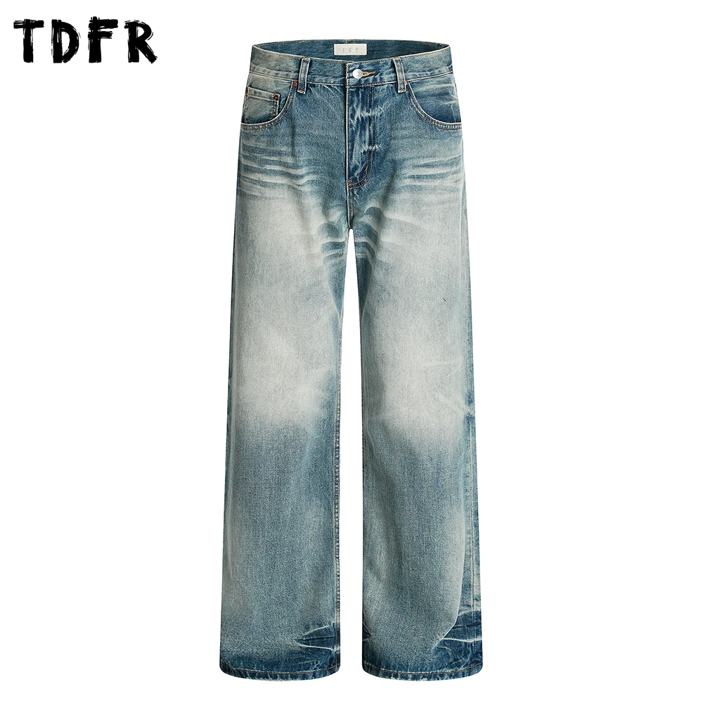 Washed Distressed Denim Pants Mens Retro Streetwear Loose Straight Wide Leg Moustache Effect Jeans Men
Washed Distressed Denim Pants Mens Retro Streetwear Loose Straight Wide Leg Moustache Effect Jeans Men