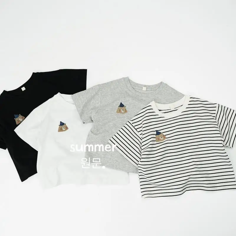 2025 Summer New Children Short Sleeve T Shirts Cotton Boys Girls Cute Bear Embroidery Tops Kids Casual Striped Tee Baby Clothes
2025 Summer New Children Short Sleeve T Shirts Cotton Boys Girls Cute Bear Embroidery Tops Kids Casual Striped Tee Baby Clothes
