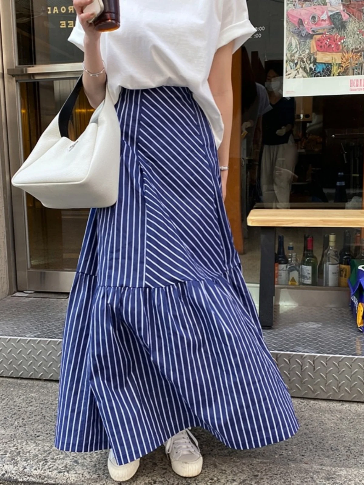 Korean Sle High Waist A-Line Skirt Women's Patchwork Slimming Spring Faion Over-Knee Stripe Splicing Skirts
Korean Sle High Waist A-Line Skirt Women's Patchwork Slimming Spring Faion Over-Knee Stripe Splicing Skirts