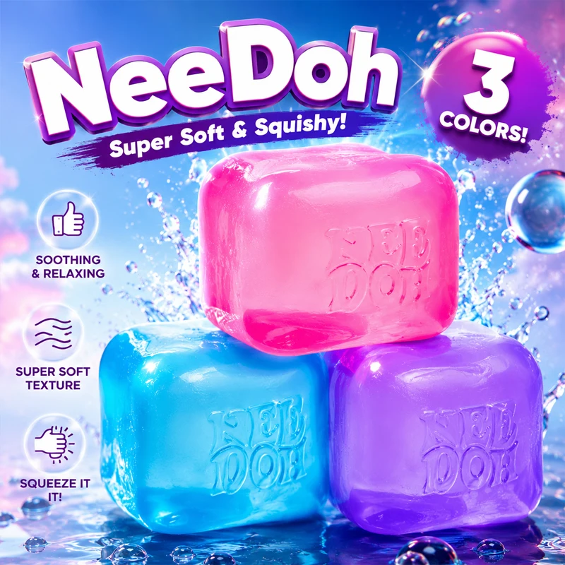 Needoh Nice Cube Sensory Stress Reliever Fidget Tool for Pinching Relieving Anxiety Cube for Adult & Kids Birthday Gift Souvenir
Needoh Nice Cube Sensory Stress Reliever Fidget Tool for Pinching Relieving Anxiety Cube for Adult & Kids Birthday Gift Souvenir