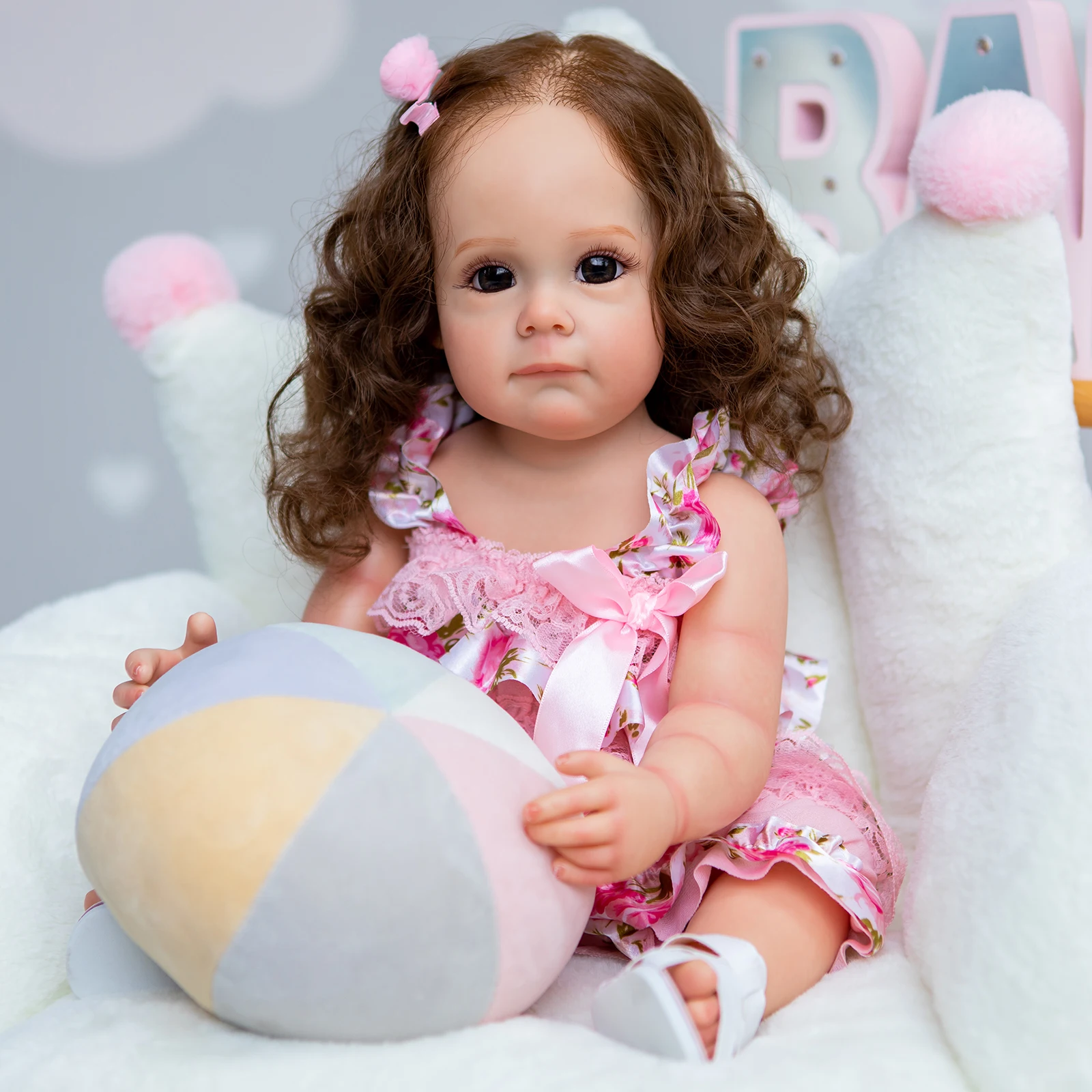 FBBD55CM Full body Silicone Reborn Toddler Girl Maggi Princess Hand-detailed Painting Rooted brown Hair waterproof Toy for Girls
FBBD55CM Full body Silicone Reborn Toddler Girl Maggi Princess Hand-detailed Painting Rooted brown Hair waterproof Toy for Girls