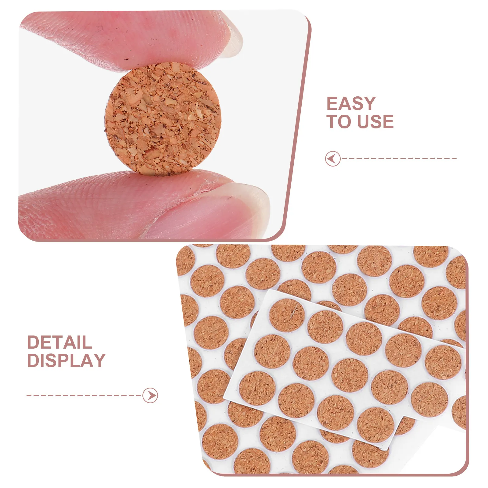 500pcs Self-Adhesive Cork Pads Non-Slip Cork Mats Round Dots Flat Circles For Kitchen Furniture Cabinets Dining Shock Absorption
500pcs Self-Adhesive Cork Pads Non-Slip Cork Mats Round Dots Flat Circles For Kitchen Furniture Cabinets Dining Shock Absorption
