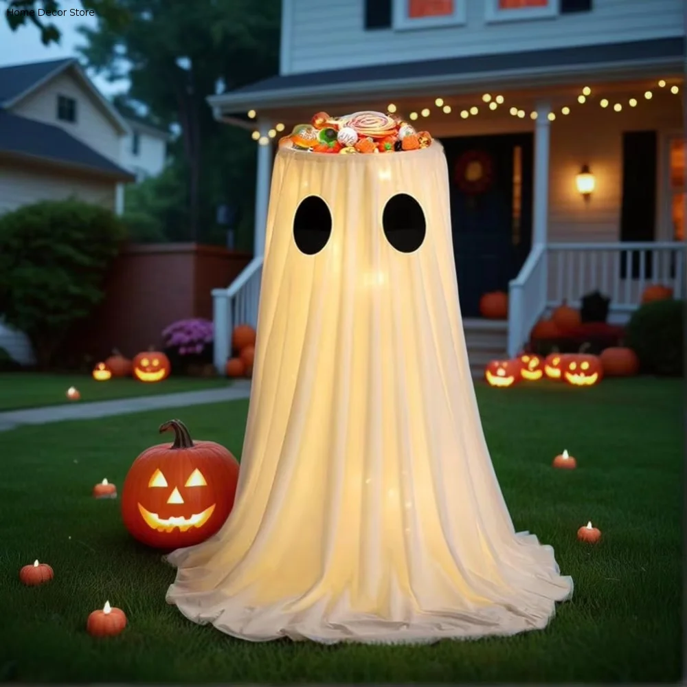 Standing Halloween Glowing Ghost Treat Bucket Height-adjustable Luminous Ghost Candy Bowl Reusable Halloween Ornament Yard
Standing Halloween Glowing Ghost Treat Bucket Height-adjustable Luminous Ghost Candy Bowl Reusable Halloween Ornament Yard