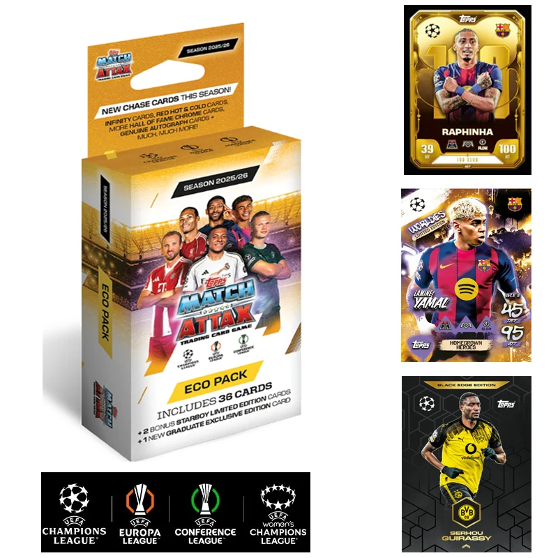 2025/2026 topps UCC Match Attax International Icons Mbappe Yamal and Ice Cole Palmer Football Star Fan Collection Card Hang Box
2025/2026 topps UCC Match Attax International Icons Mbappe Yamal and Ice Cole Palmer Football Star Fan Collection Card Hang Box