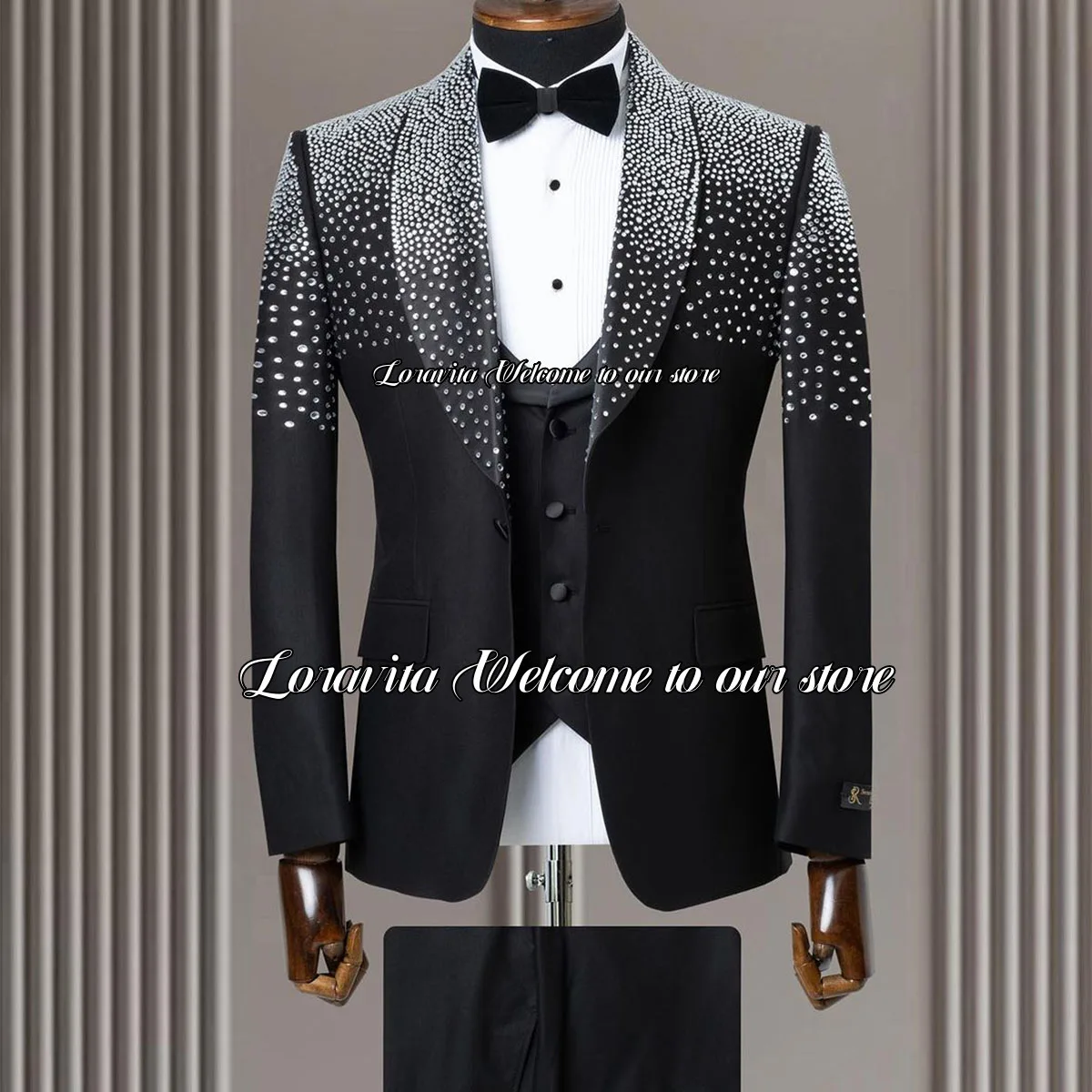 Роскошные бриллиантовые кристаллы, официальные смокинги для жениха, наборы из 2 предметов, модные мужские бриллиантовые приталенные костюмы для мужчин
Роскошные бриллиантовые кристаллы, официальные смокинги для жениха, наборы из 2 предметов, модные мужские бриллиантовые приталенные костюмы для мужчин