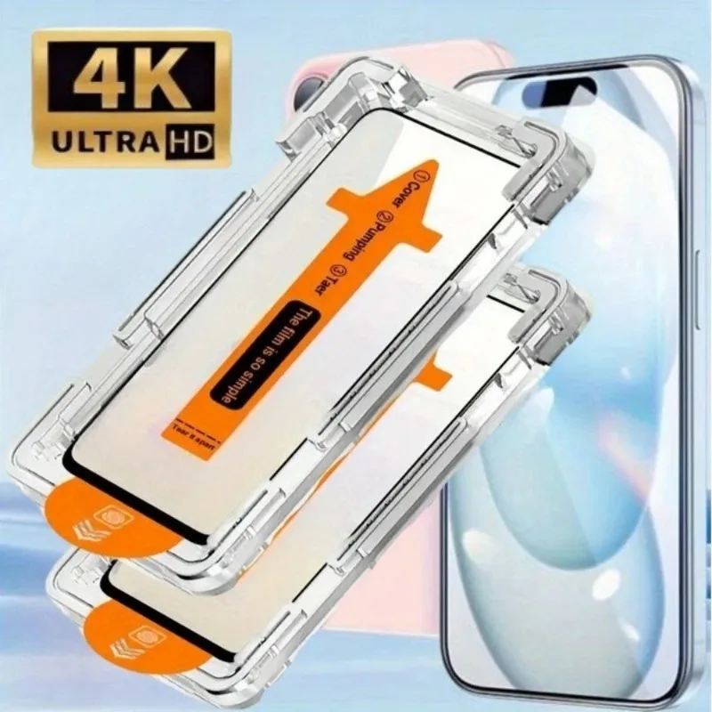 2Pcs Full Cover Screen Protector for iPhone 17 16 15 14 Pro Max Air 13 12 11 Pro 16 15 Plus XR XS One Click Installation Glass
2Pcs Full Cover Screen Protector for iPhone 17 16 15 14 Pro Max Air 13 12 11 Pro 16 15 Plus XR XS One Click Installation Glass