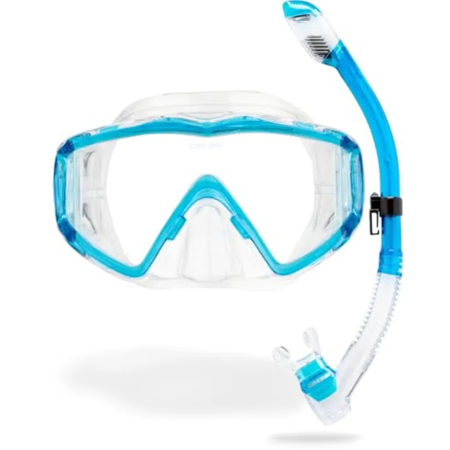 Panoramic Wide View Mask and Dry Snorkel Kit for Snorkeling, Scuba Diving - Pano 3 and Supernova Dry: Designed in Italy
Panoramic Wide View Mask and Dry Snorkel Kit for Snorkeling, Scuba Diving - Pano 3 and Supernova Dry: Designed in Italy