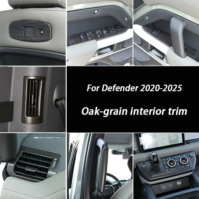 ABS Oak Grain Central Control Gear Shift Panel Door Handle Frame For Land Rover Defender 90 110 130 2020-2025 Car Accessories
ABS Oak Grain Central Control Gear Shift Panel Door Handle Frame For Land Rover Defender 90 110 130 2020-2025 Car Accessories