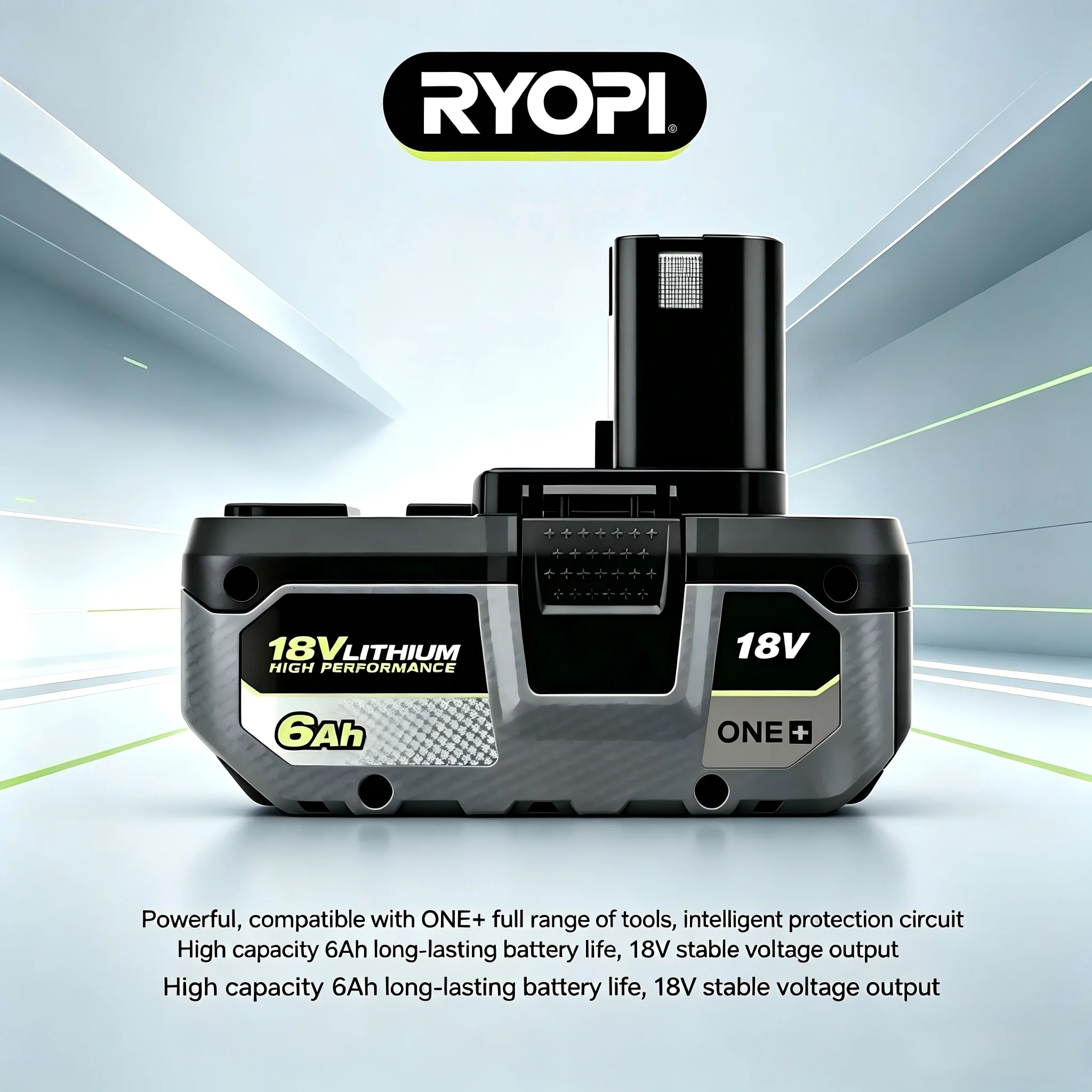RYOBI 18V ONE+ 8.0A Lithium Battery, Compatible with ONE+ Full Range of Tools, Intelligently Protects High Capacity.
RYOBI 18V ONE+ 8.0A Lithium Battery, Compatible with ONE+ Full Range of Tools, Intelligently Protects High Capacity.