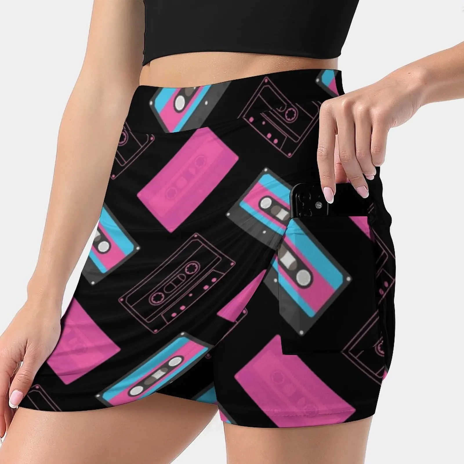 Cassette Mixed Pattern ( Black ) Women's skirt Sport Skort Skirt With Pocket Fashion Korean Style Skirt 4Xl Skirts Cassette
Cassette Mixed Pattern ( Black ) Women's skirt Sport Skort Skirt With Pocket Fashion Korean Style Skirt 4Xl Skirts Cassette