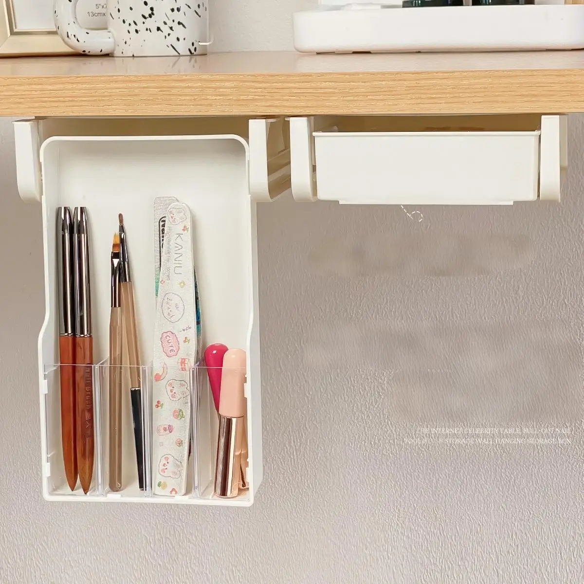 1PC Under Table Hidden Drawer Adhesive Storage Box Drawer-Style Acrylic Under Desk Sliding Organizer Smooth Pull Nail Art Tool
1PC Under Table Hidden Drawer Adhesive Storage Box Drawer-Style Acrylic Under Desk Sliding Organizer Smooth Pull Nail Art Tool