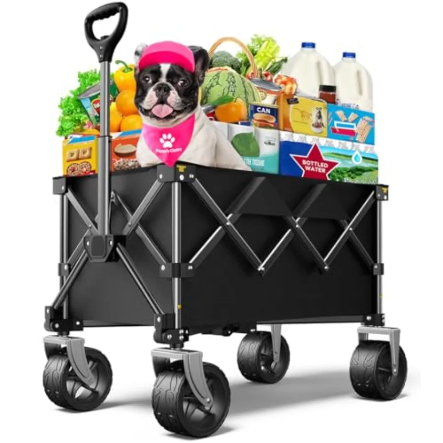 Collapsible Folding Wagon Cart with Large Wheels 150L Capacity Heavy-Duty Foldable Utility Wagon for Groceries Camping Beach Sp
Collapsible Folding Wagon Cart with Large Wheels 150L Capacity Heavy-Duty Foldable Utility Wagon for Groceries Camping Beach Sp